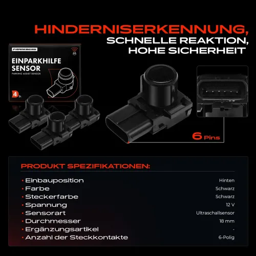 Sensor, Einparkhilfe 12 V hinten Frankberg 5481FB0056142 Bild Sensor, Einparkhilfe 12 V hinten Frankberg 5481FB0056142