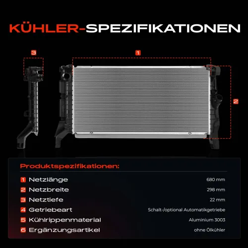 Kühler, Motorkühlung Frankberg 5481FB0056163 Bild Kühler, Motorkühlung Frankberg 5481FB0056163