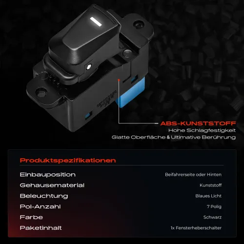 Schalter, Fensterheber vorne und hinten Frankberg 5481FB0056332 Bild Schalter, Fensterheber vorne und hinten Frankberg 5481FB0056332