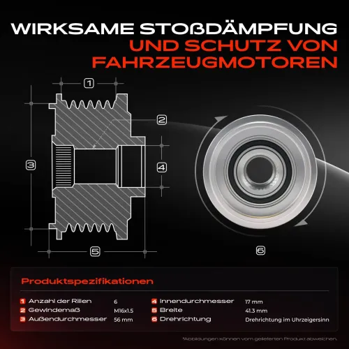 Generatorfreilauf Frankberg 5481FB0056366 Bild Generatorfreilauf Frankberg 5481FB0056366