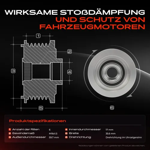Generatorfreilauf Frankberg 5481FB0056375 Bild Generatorfreilauf Frankberg 5481FB0056375