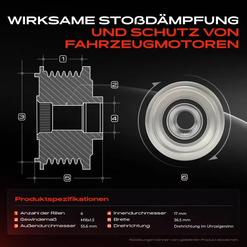 Generatorfreilauf Frankberg 5481FB0056380 Bild Generatorfreilauf Frankberg 5481FB0056380