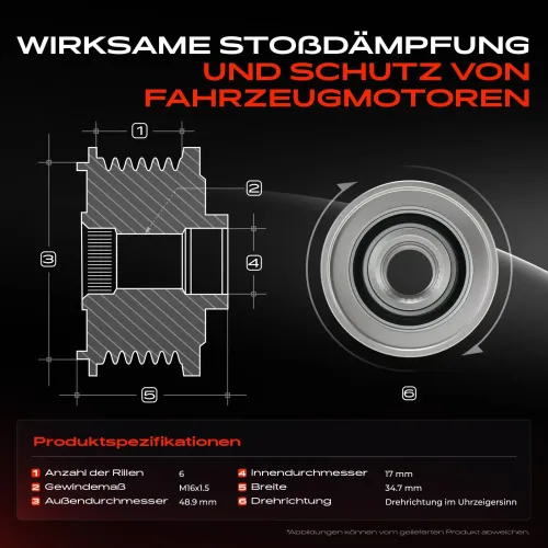 Generatorfreilauf Frankberg 5481FB0056383 Bild Generatorfreilauf Frankberg 5481FB0056383