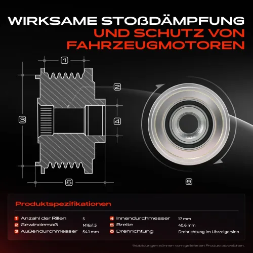 Generatorfreilauf Frankberg 5481FB0056384 Bild Generatorfreilauf Frankberg 5481FB0056384
