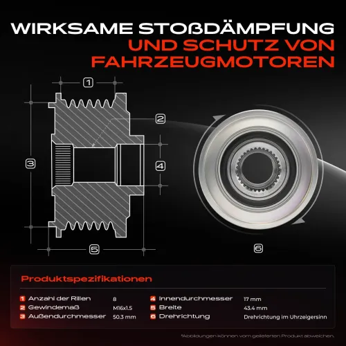 Generatorfreilauf Frankberg 5481FB0056391 Bild Generatorfreilauf Frankberg 5481FB0056391