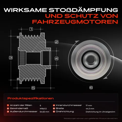 Generatorfreilauf Frankberg 5481FB0056401 Bild Generatorfreilauf Frankberg 5481FB0056401