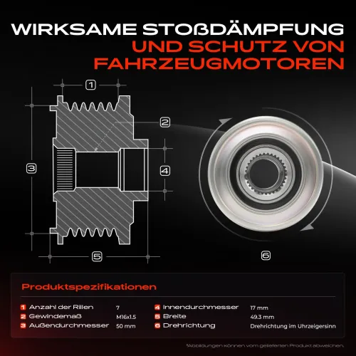 Generatorfreilauf Frankberg 5481FB0056403 Bild Generatorfreilauf Frankberg 5481FB0056403