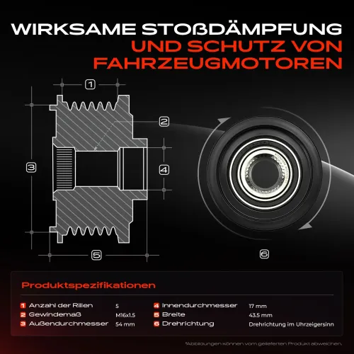 Generatorfreilauf Frankberg 5481FB0056416 Bild Generatorfreilauf Frankberg 5481FB0056416