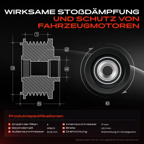 Generatorfreilauf Frankberg 5481FB0056422 Bild Generatorfreilauf Frankberg 5481FB0056422