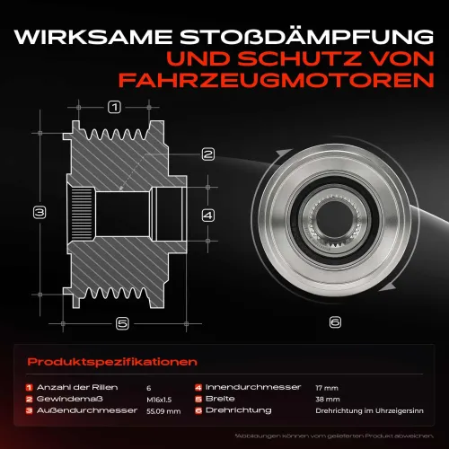 Generatorfreilauf Frankberg 5481FB0056434 Bild Generatorfreilauf Frankberg 5481FB0056434