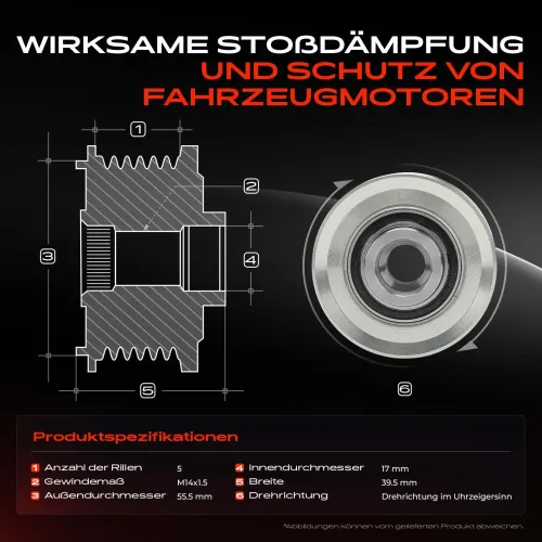 Generatorfreilauf Frankberg 5481FB0056436 Bild Generatorfreilauf Frankberg 5481FB0056436