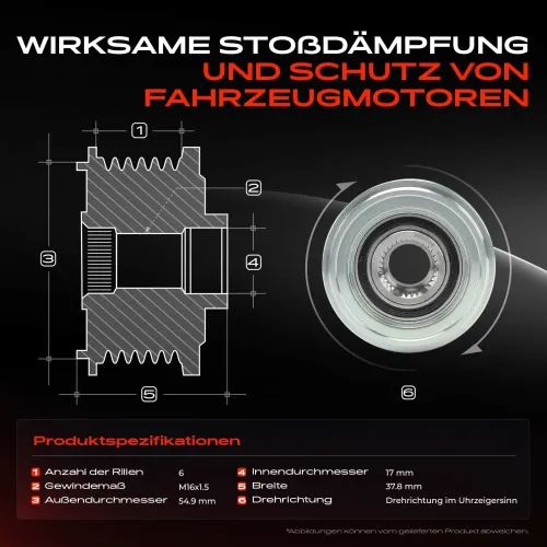 Generatorfreilauf Frankberg 5481FB0056441 Bild Generatorfreilauf Frankberg 5481FB0056441