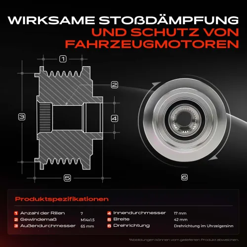 Generatorfreilauf Frankberg 5481FB0056445 Bild Generatorfreilauf Frankberg 5481FB0056445