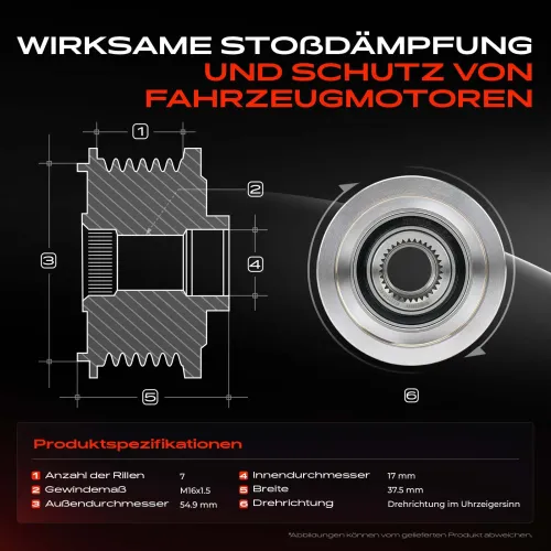 Generatorfreilauf Frankberg 5481FB0056448 Bild Generatorfreilauf Frankberg 5481FB0056448