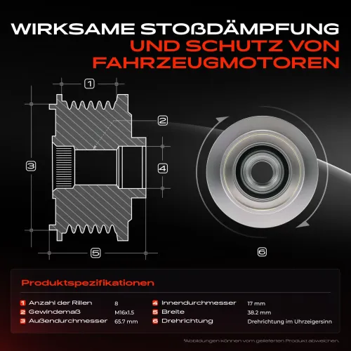 Generatorfreilauf Frankberg 5481FB0056462 Bild Generatorfreilauf Frankberg 5481FB0056462