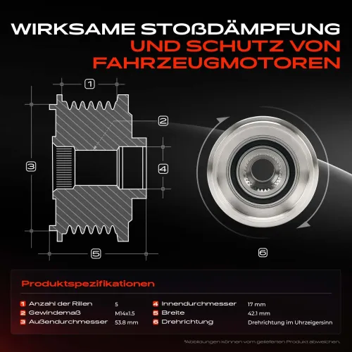 Generatorfreilauf Frankberg 5481FB0056468 Bild Generatorfreilauf Frankberg 5481FB0056468