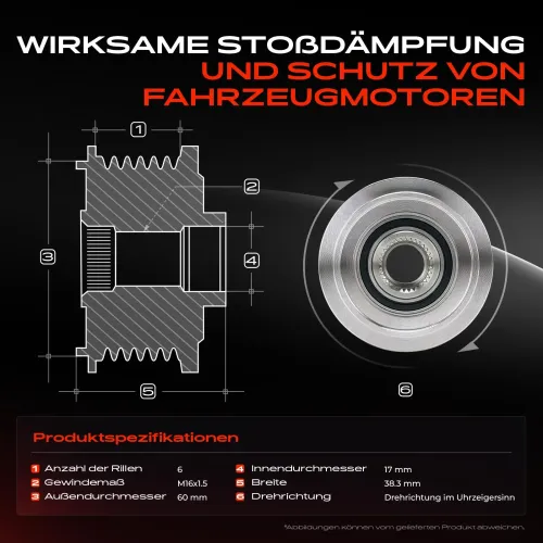 Generatorfreilauf Frankberg 5481FB0056470 Bild Generatorfreilauf Frankberg 5481FB0056470