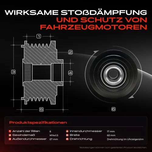 Generatorfreilauf Frankberg 5481FB0056471 Bild Generatorfreilauf Frankberg 5481FB0056471