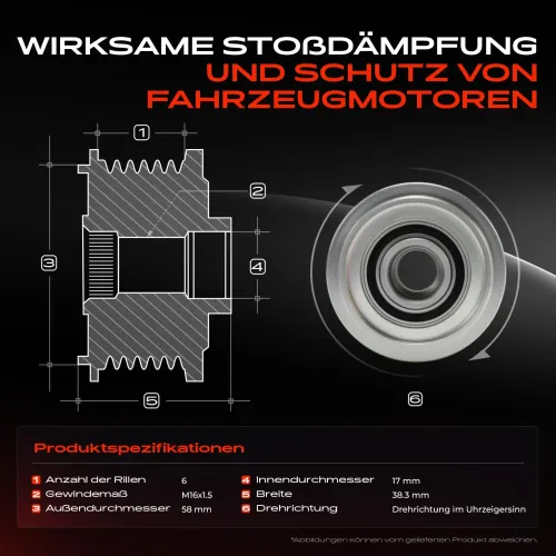 Generatorfreilauf Frankberg 5481FB0056475 Bild Generatorfreilauf Frankberg 5481FB0056475