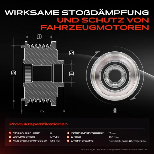 Generatorfreilauf Frankberg 5481FB0056483 Bild Generatorfreilauf Frankberg 5481FB0056483