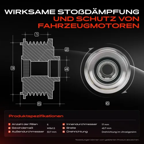 Generatorfreilauf Frankberg 5481FB0056486 Bild Generatorfreilauf Frankberg 5481FB0056486