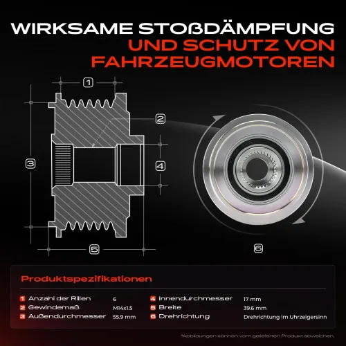 Generatorfreilauf Frankberg 5481FB0056488 Bild Generatorfreilauf Frankberg 5481FB0056488