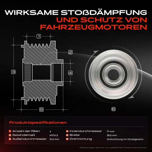 Generatorfreilauf Frankberg 5481FB0056493 Bild Generatorfreilauf Frankberg 5481FB0056493