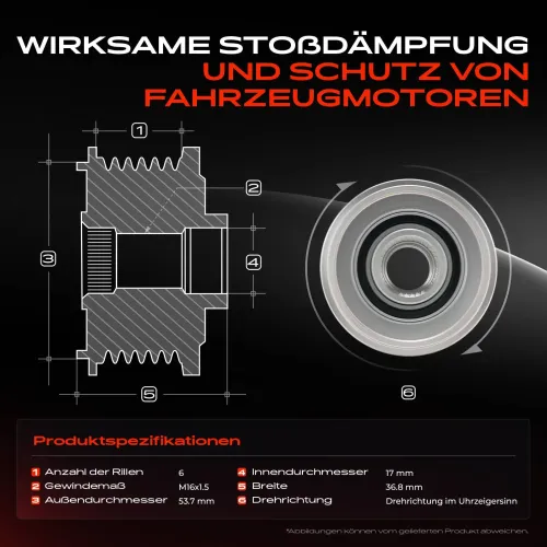 Generatorfreilauf Frankberg 5481FB0056846 Bild Generatorfreilauf Frankberg 5481FB0056846