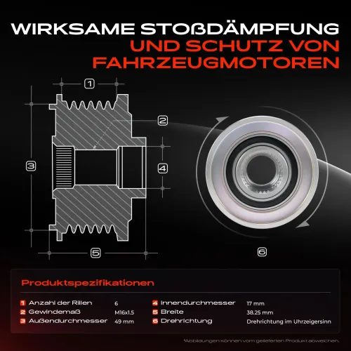 Generatorfreilauf Frankberg 5481FB0056850 Bild Generatorfreilauf Frankberg 5481FB0056850