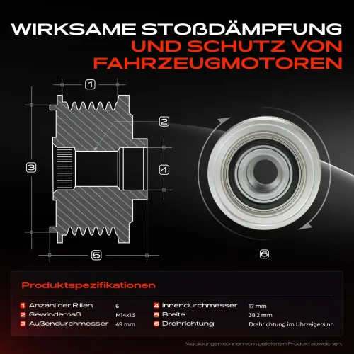 Generatorfreilauf Frankberg 5481FB0056852 Bild Generatorfreilauf Frankberg 5481FB0056852