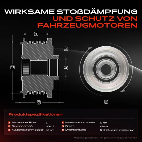 Generatorfreilauf Frankberg 5481FB0056864 Bild Generatorfreilauf Frankberg 5481FB0056864