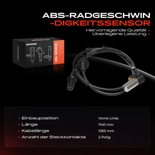 Sensor, Raddrehzahl vorne links Frankberg 5481FB0057083 Bild Sensor, Raddrehzahl vorne links Frankberg 5481FB0057083