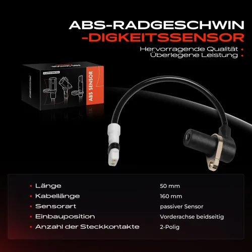 Sensor, Raddrehzahl Vorderachse beidseitig Frankberg 5481FB0057086 Bild Sensor, Raddrehzahl Vorderachse beidseitig Frankberg 5481FB0057086