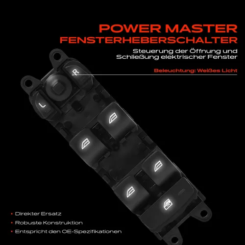 Schalter, Fensterheber fahrerseitig Frankberg 5481FB0057098 Bild Schalter, Fensterheber fahrerseitig Frankberg 5481FB0057098