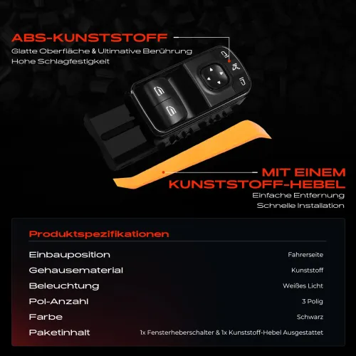 Schalter, Fensterheber fahrerseitig Frankberg 5481FB0057113 Bild Schalter, Fensterheber fahrerseitig Frankberg 5481FB0057113