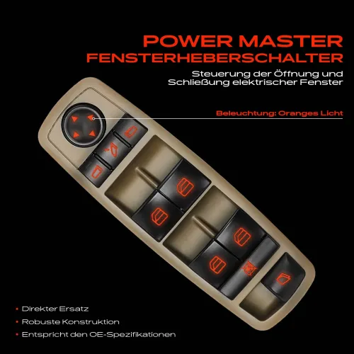 Schalter, Fensterheber fahrerseitig Frankberg 5481FB0057296 Bild Schalter, Fensterheber fahrerseitig Frankberg 5481FB0057296