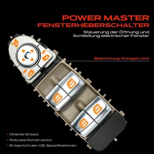 Schalter, Fensterheber fahrerseitig Frankberg 5481FB0057299 Bild Schalter, Fensterheber fahrerseitig Frankberg 5481FB0057299