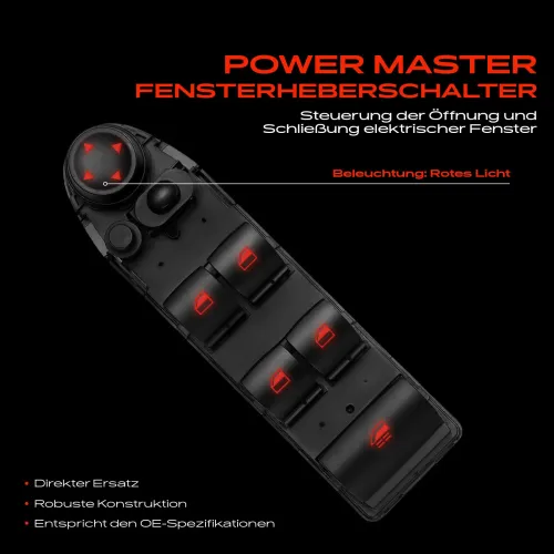 Schalter, Fensterheber fahrerseitig Frankberg 5481FB0057304 Bild Schalter, Fensterheber fahrerseitig Frankberg 5481FB0057304