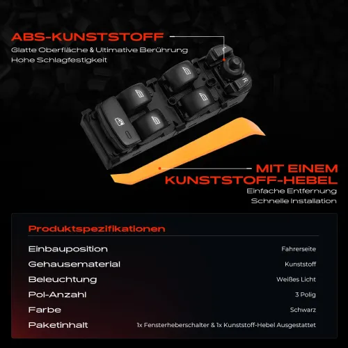 Schalter, Fensterheber fahrerseitig Frankberg 5481FB0057305 Bild Schalter, Fensterheber fahrerseitig Frankberg 5481FB0057305