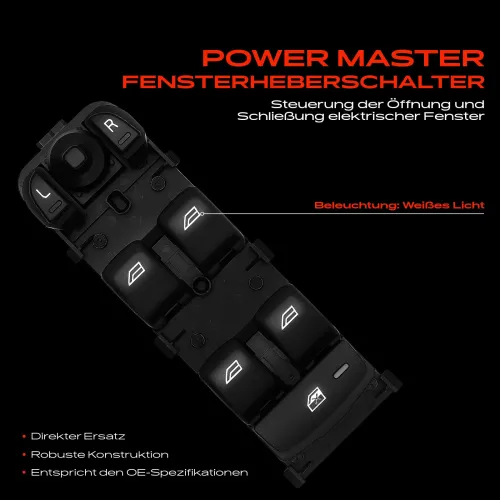 Schalter, Fensterheber fahrerseitig Frankberg 5481FB0057305 Bild Schalter, Fensterheber fahrerseitig Frankberg 5481FB0057305