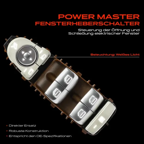 Schalter, Fensterheber fahrerseitig Frankberg 5481FB0057324 Bild Schalter, Fensterheber fahrerseitig Frankberg 5481FB0057324