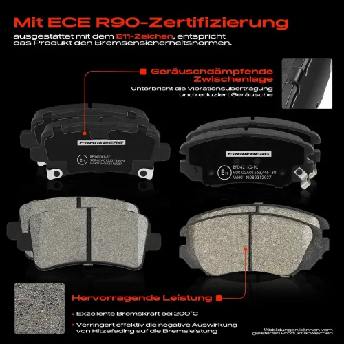 Bremsensatz, Scheibenbremse Vorderachse Hinterachse Frankberg 5481FB0057948 Bild Bremsensatz, Scheibenbremse Vorderachse Hinterachse Frankberg 5481FB0057948