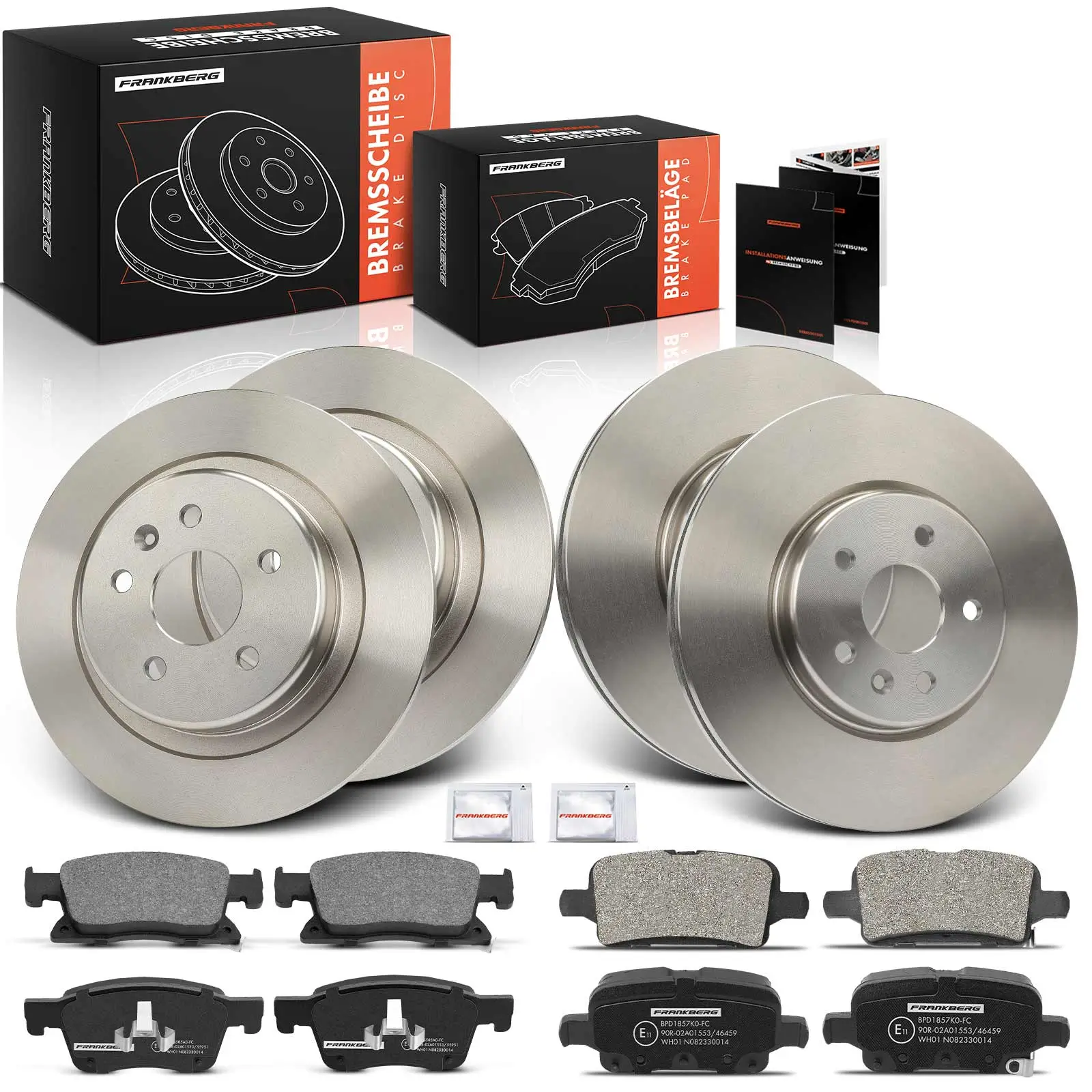 Bremsensatz, Scheibenbremse Vorderachse Hinterachse Frankberg 5481FB0057962