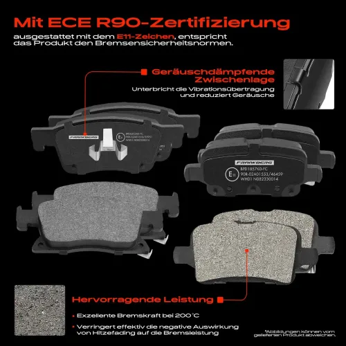 Bremsensatz, Scheibenbremse Vorderachse Hinterachse Frankberg 5481FB0057962 Bild Bremsensatz, Scheibenbremse Vorderachse Hinterachse Frankberg 5481FB0057962