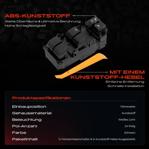 Schalter, Fensterheber fahrerseitig Frankberg 5481FB0058046 Bild Schalter, Fensterheber fahrerseitig Frankberg 5481FB0058046