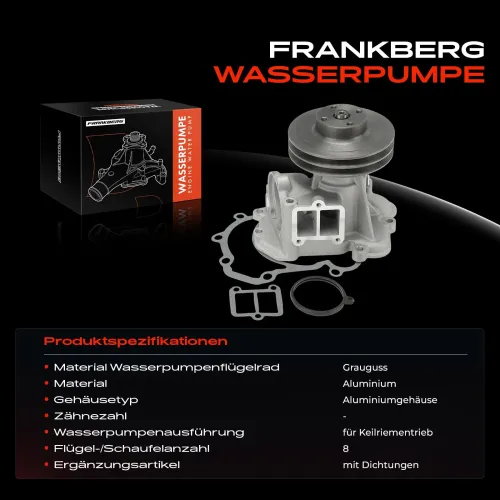 Wasserpumpe, Motorkühlung Frankberg 5481FB0058133 Bild Wasserpumpe, Motorkühlung Frankberg 5481FB0058133