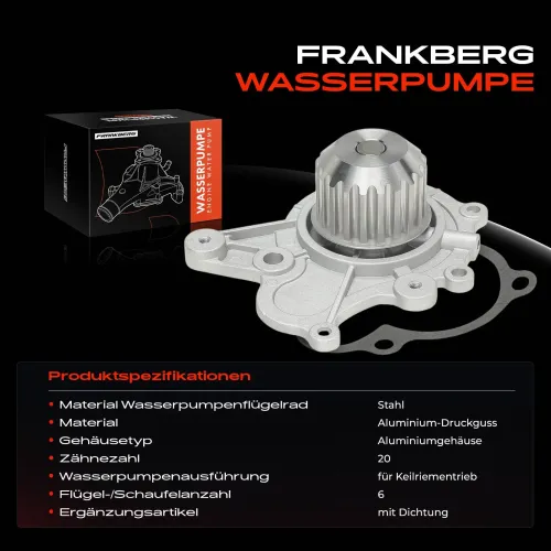 Wasserpumpe, Motorkühlung Frankberg 5481FB0058175 Bild Wasserpumpe, Motorkühlung Frankberg 5481FB0058175