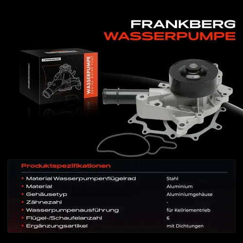 Wasserpumpe, Motorkühlung Frankberg 5481FB0058178 Bild Wasserpumpe, Motorkühlung Frankberg 5481FB0058178