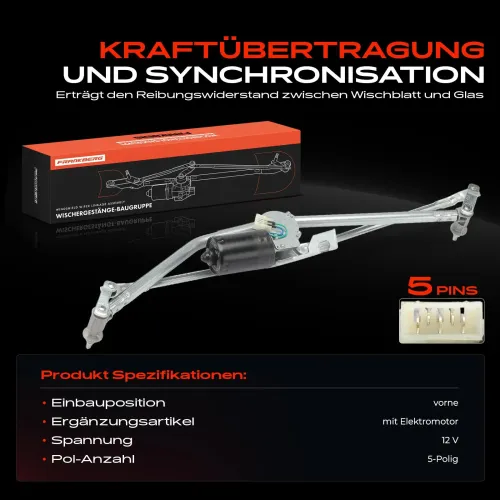 Wischergestänge 12 V vorne Frankberg 5481FB0058297 Bild Wischergestänge 12 V vorne Frankberg 5481FB0058297