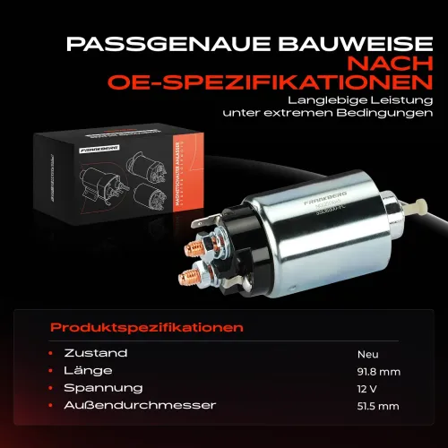 Magnetschalter, Starter 12 V Frankberg 5481FB0058677 Bild Magnetschalter, Starter 12 V Frankberg 5481FB0058677